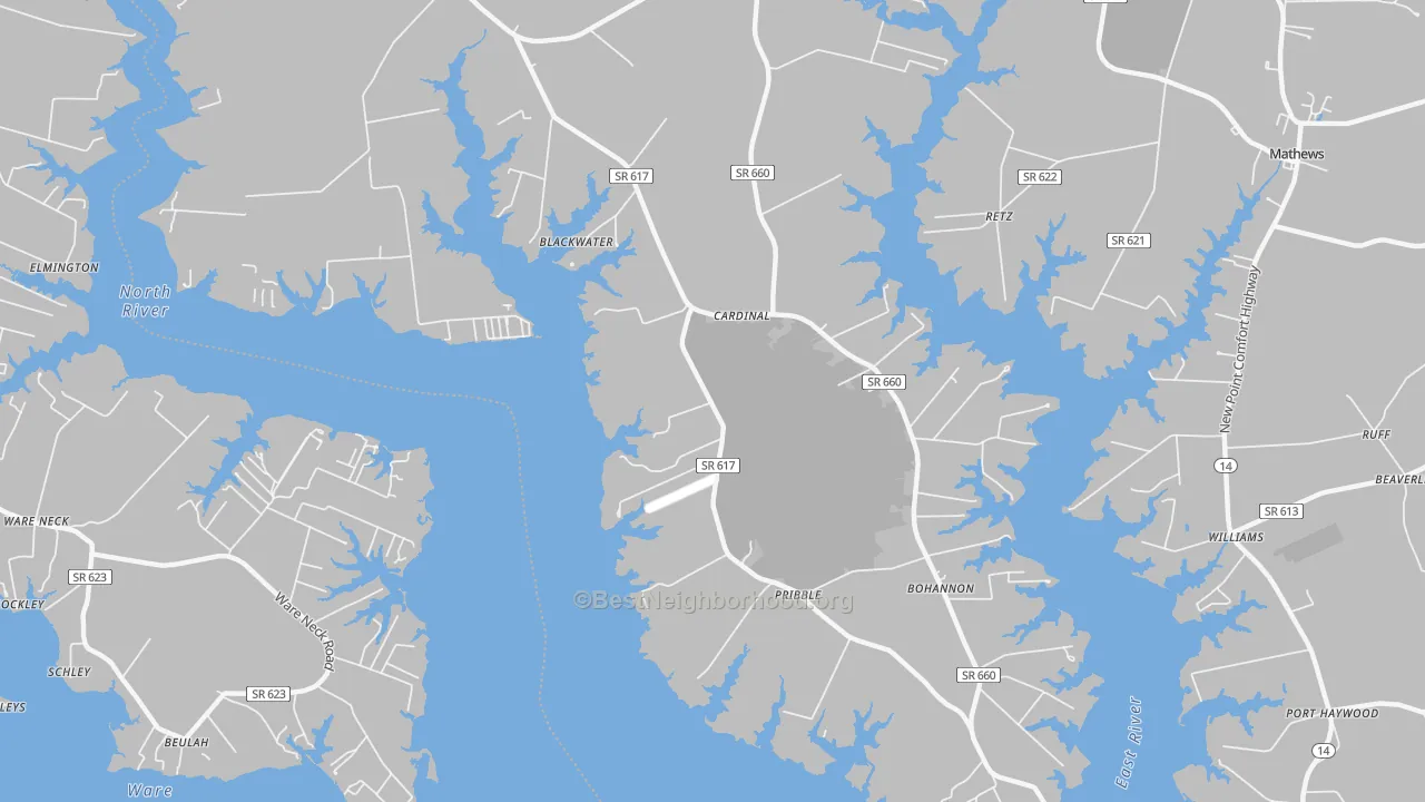 Transit Grade map of Bohannon, VA