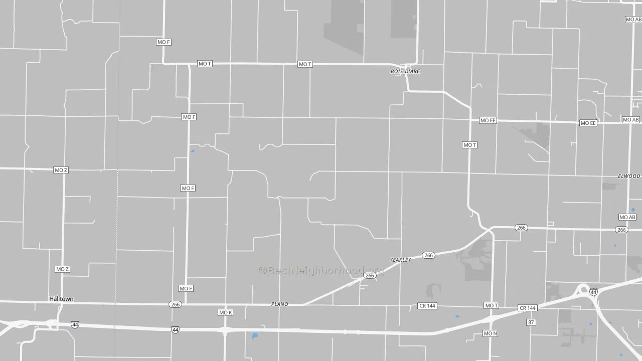 Transit Grade map of Bois D Arc, MO