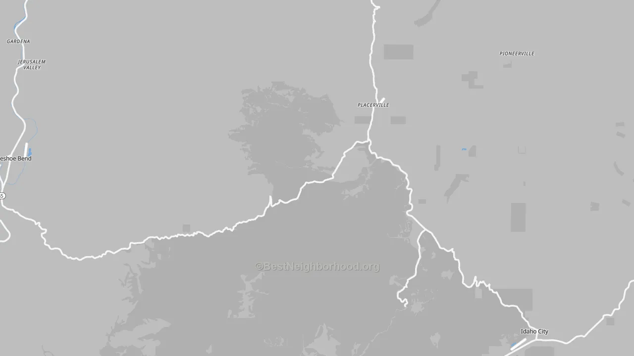 Transit Grade map of Boise County, ID