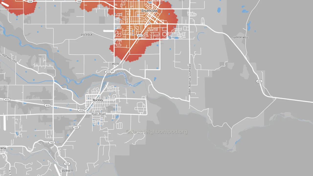 Transit Grade map of Boise, WA