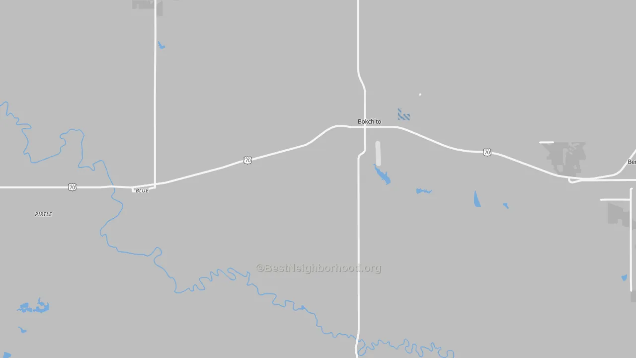 Transit Grade map of Bokchito, OK