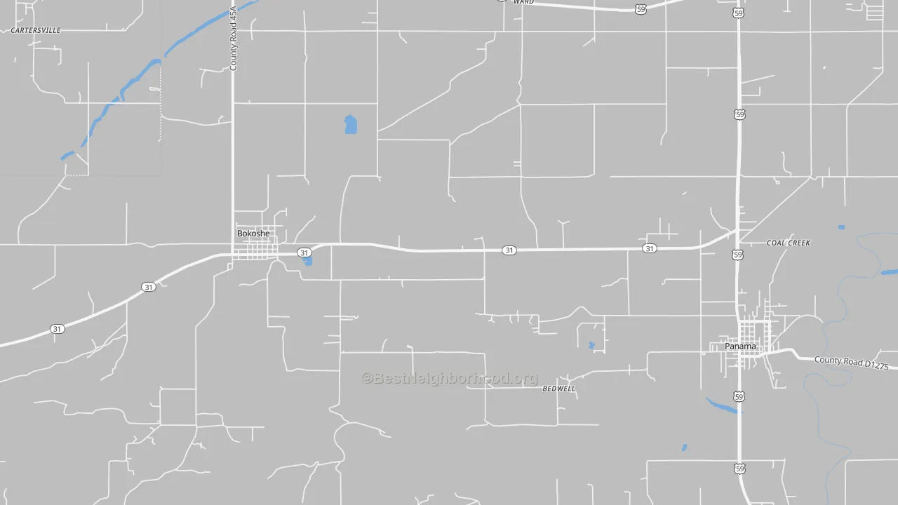 Transit Grade map of Bokoshe, OK
