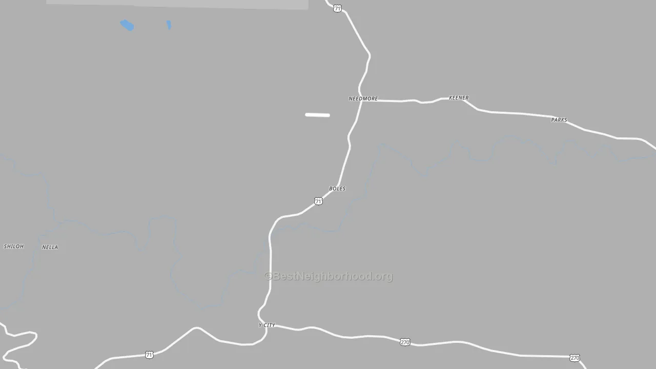 Transit Grade map of Boles, AR