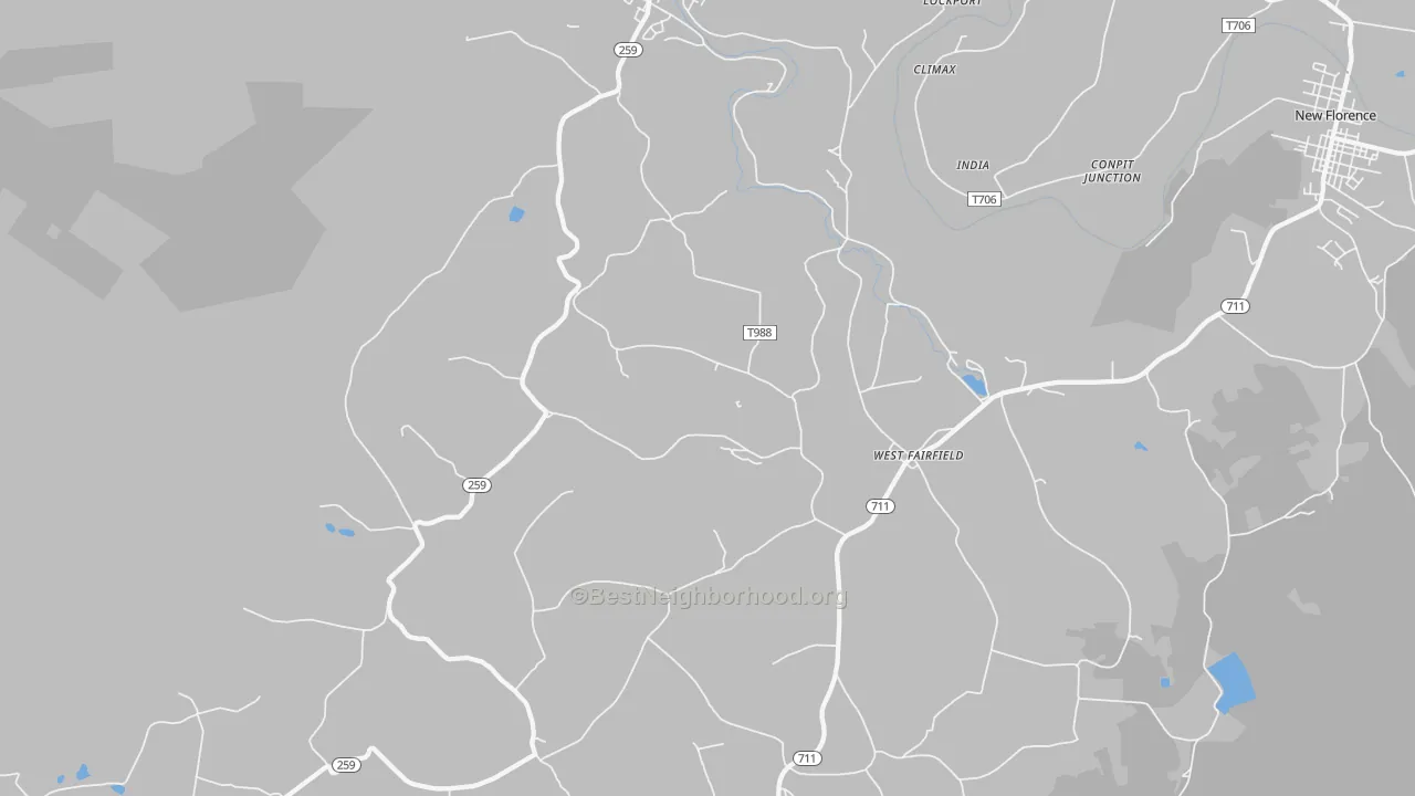 Transit Grade map of Bolivar, PA