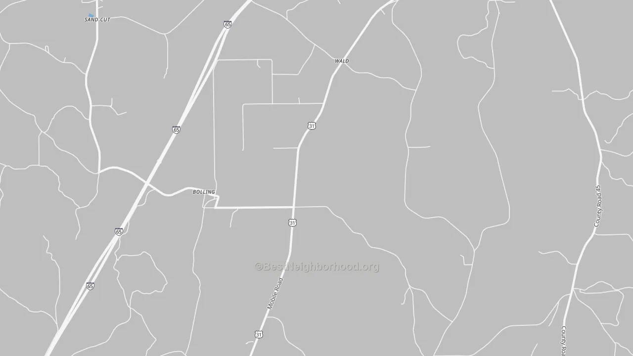 Transit Grade map of Bolling, AL
