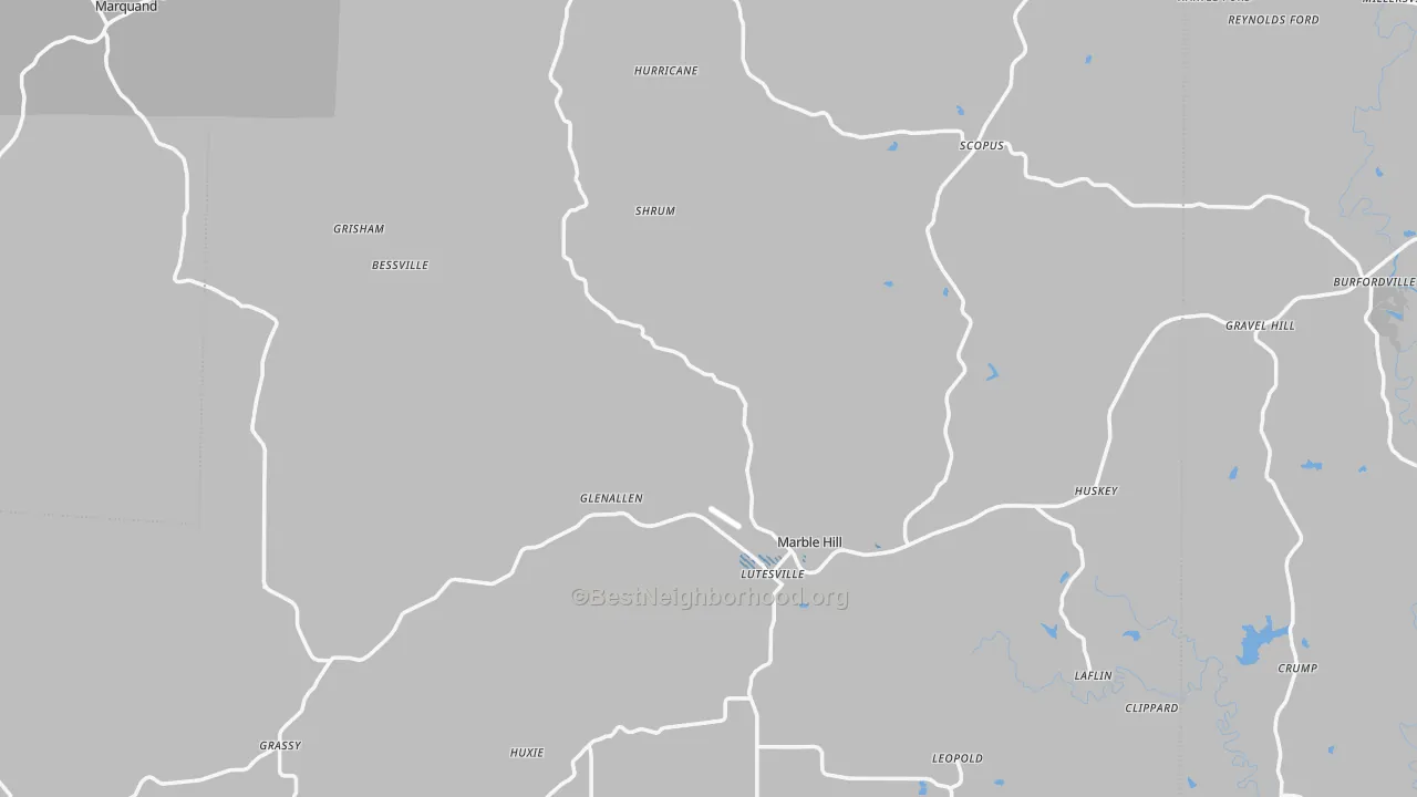 Transit Grade map of Bollinger County, MO