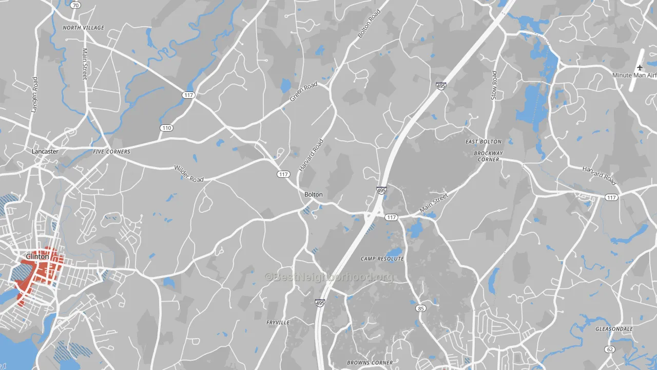 Transit Grade map of Bolton, MA