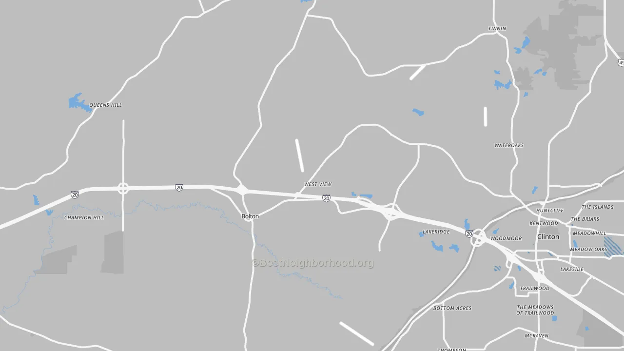 Transit Grade map of Bolton, MS