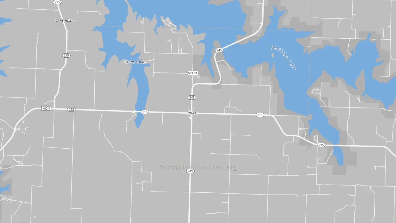 Transit Grade map of Bona, MO