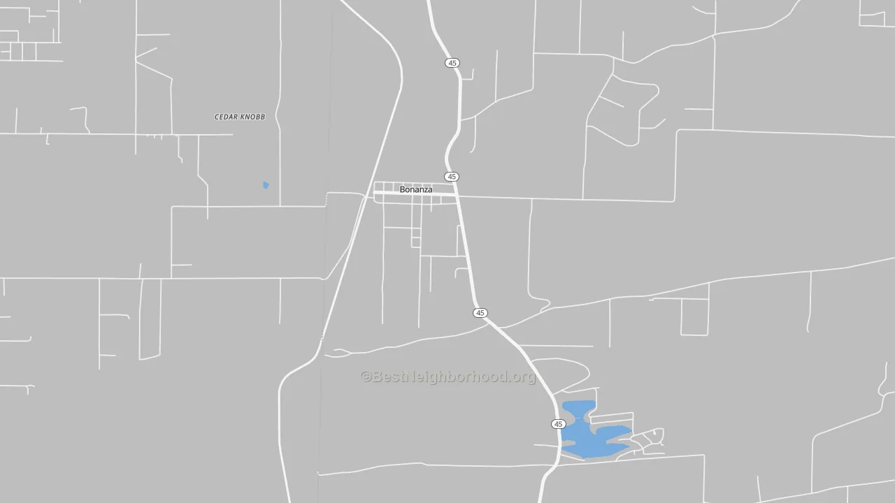 Transit Grade map of Bonanza, AR