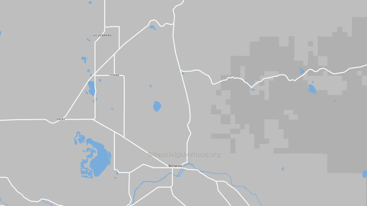 Transit Grade map of Bonanza, OR