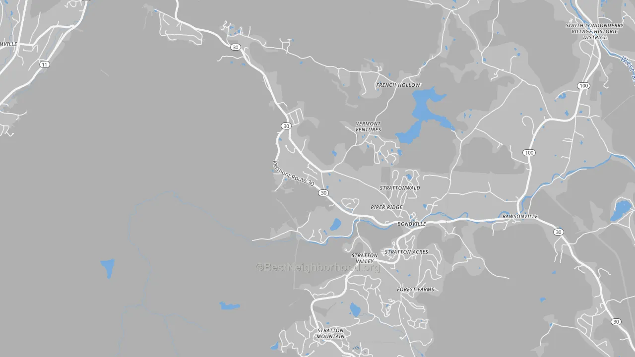 Transit Grade map of Bondville, VT