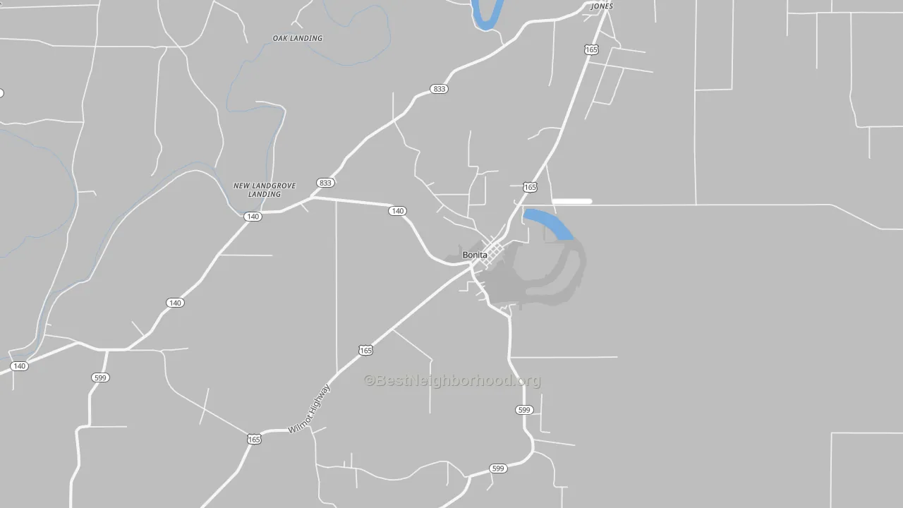 Transit Grade map of Bonita, LA
