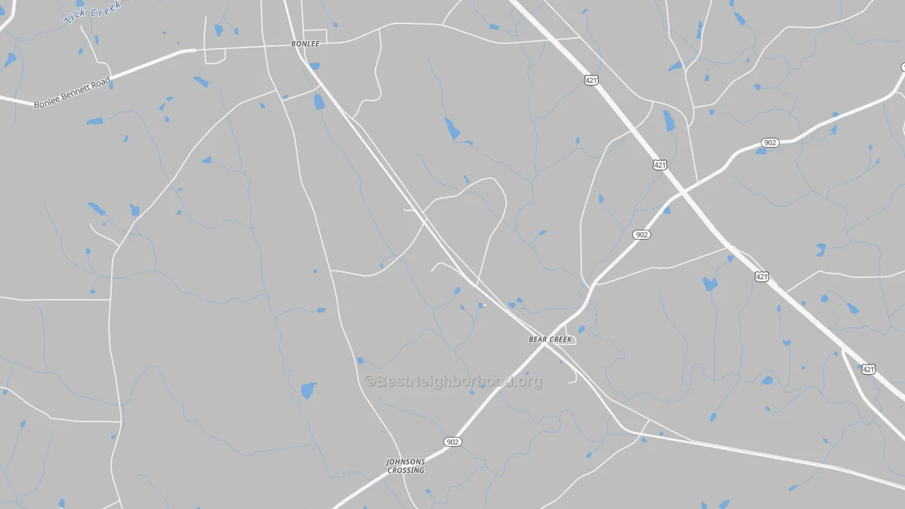 Transit Grade map of Bonlee, NC