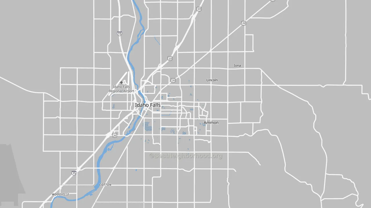 Transit Grade map of Bonneville County, ID