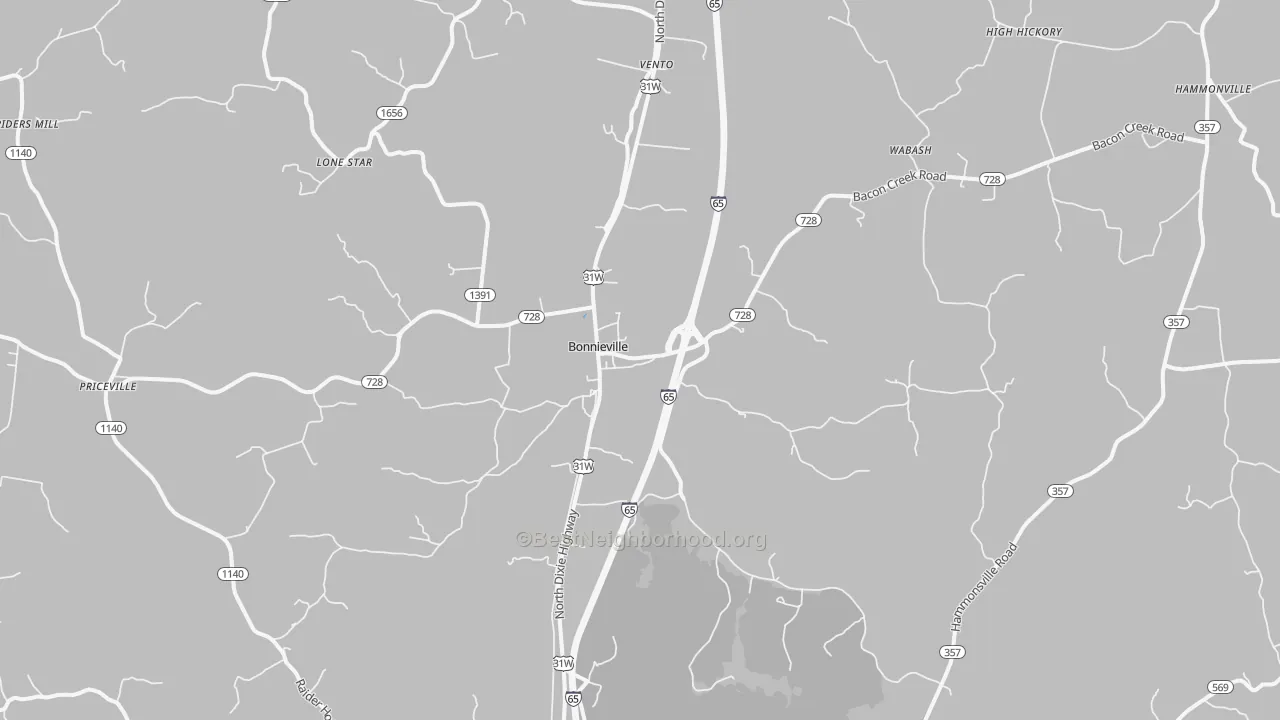Transit Grade map of Bonnieville, KY