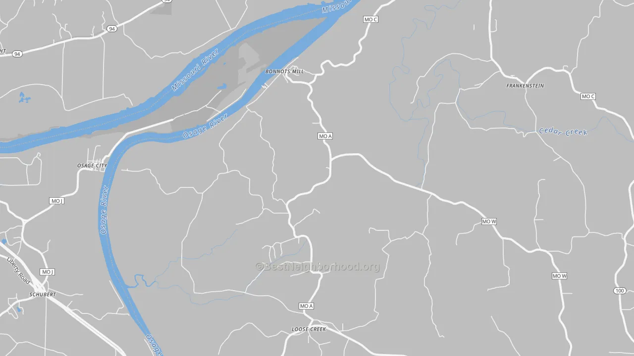 Transit Grade map of Bonnots Mill, MO