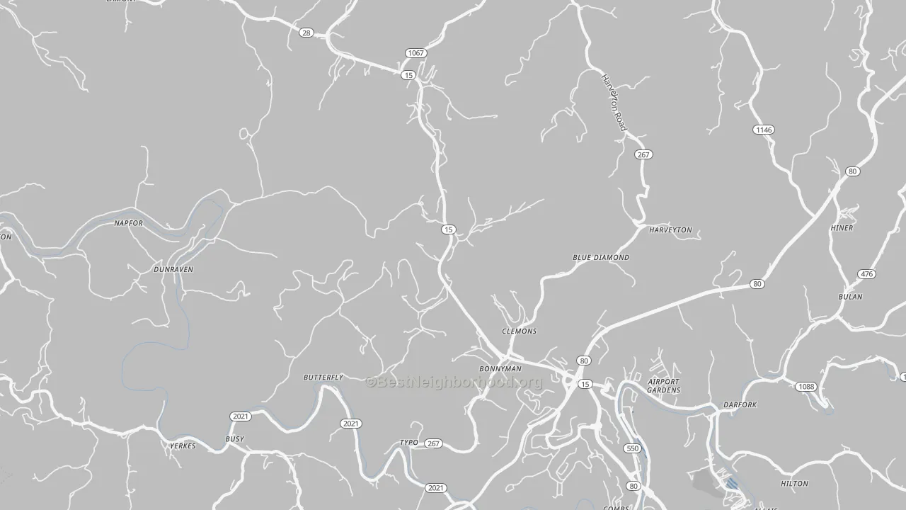 Transit Grade map of Bonnyman, KY