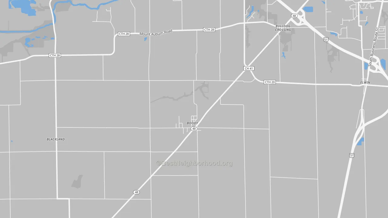 Transit Grade map of Boody, IL