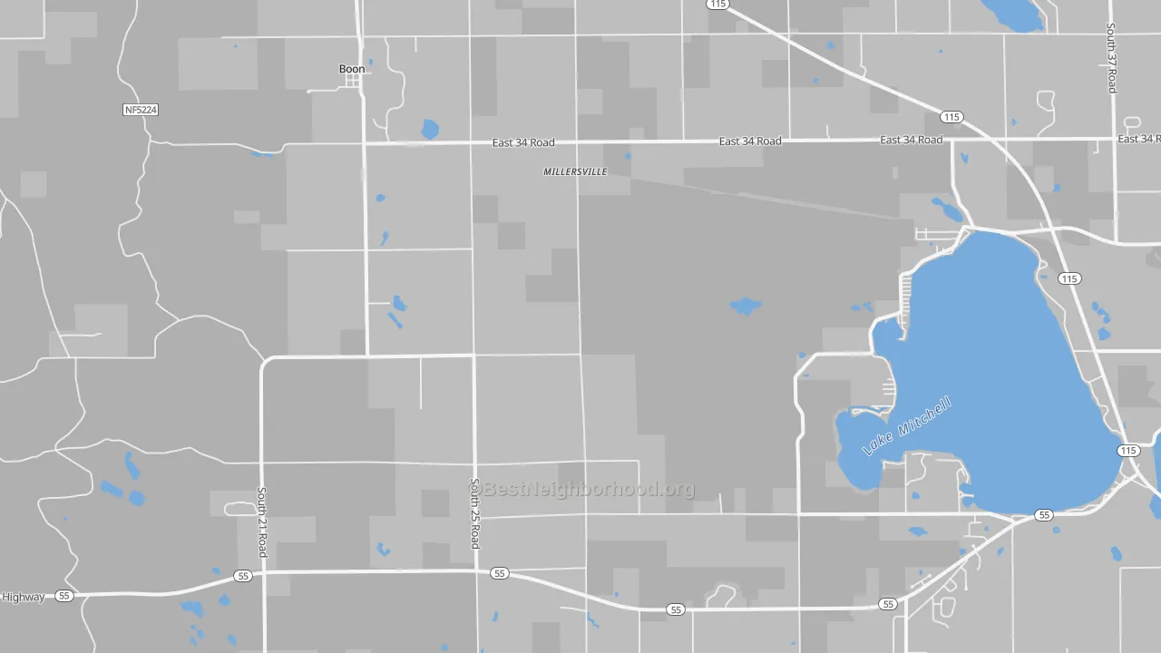 Transit Grade map of Boon, MI