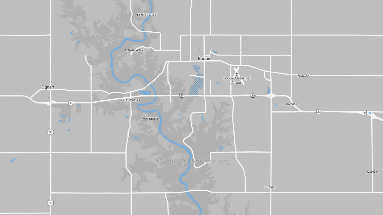 Transit Grade map of Boone County, IA
