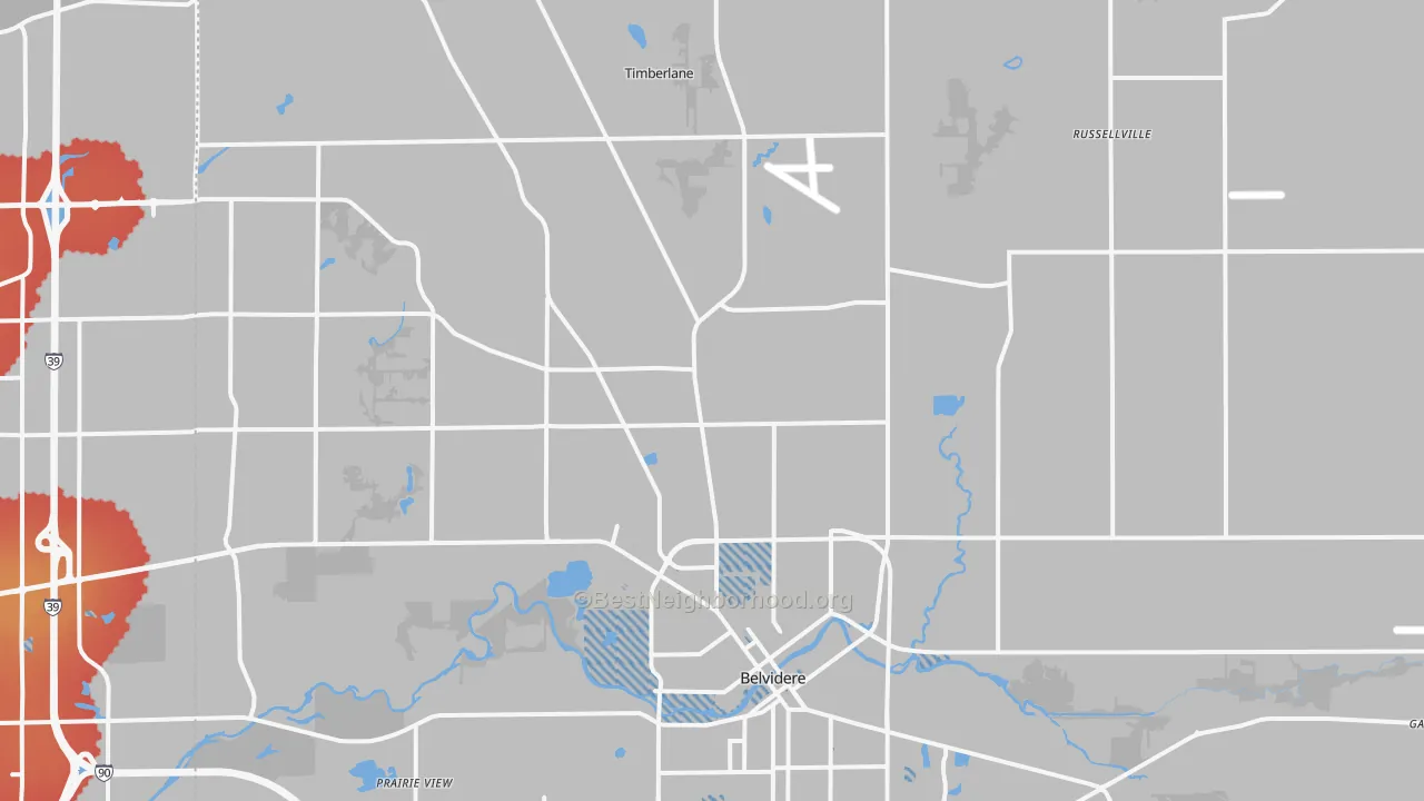 Transit Grade map of Boone County, IL