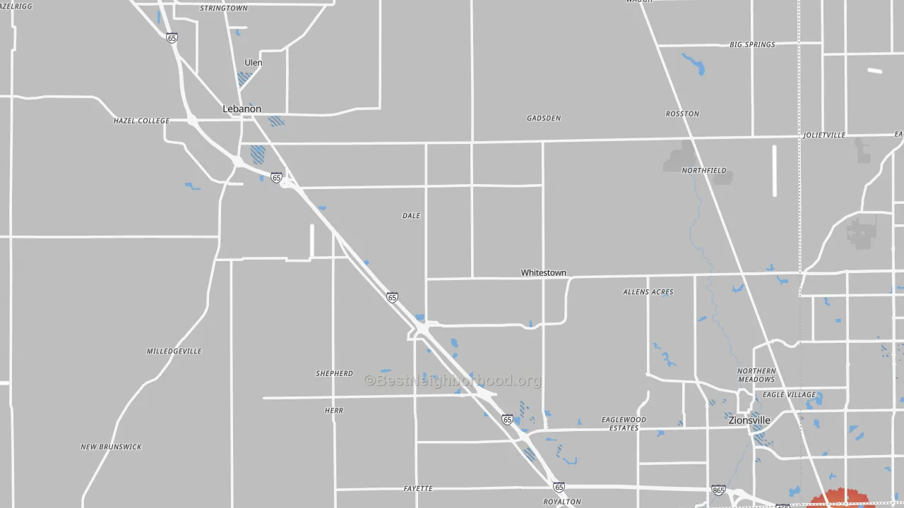 Transit Grade map of Boone County, IN