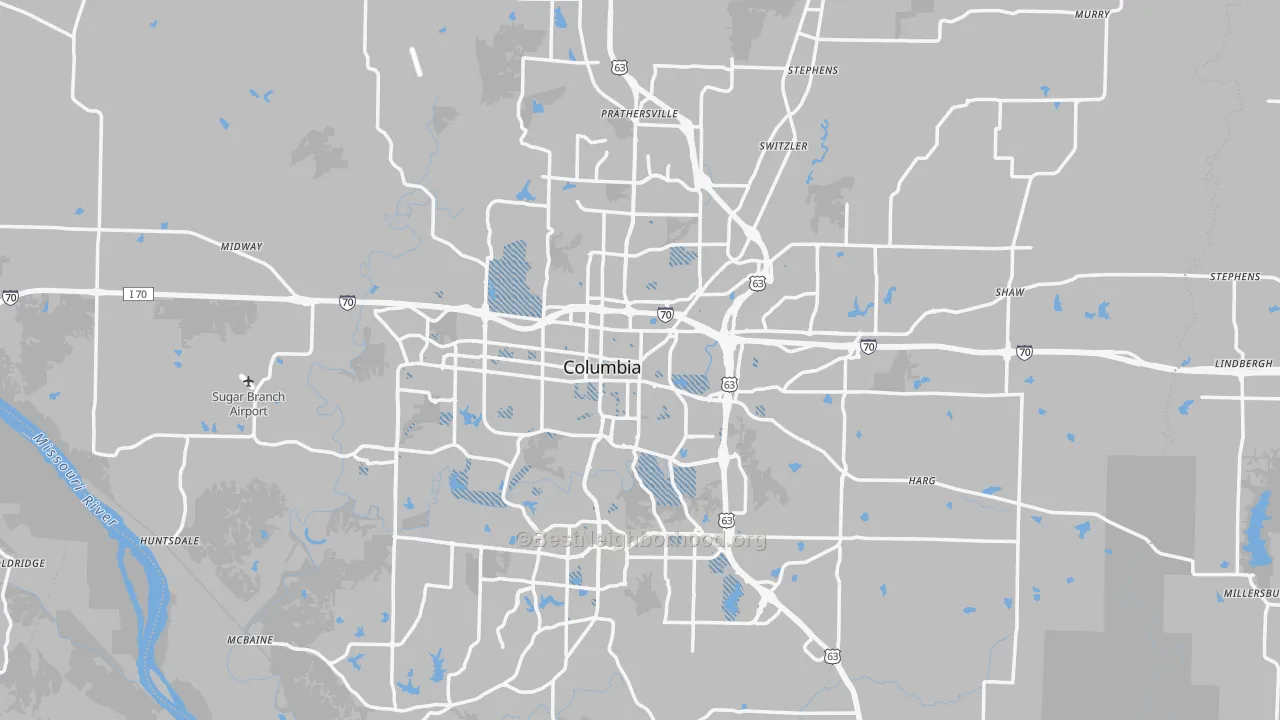 Transit Grade map of Boone County, MO