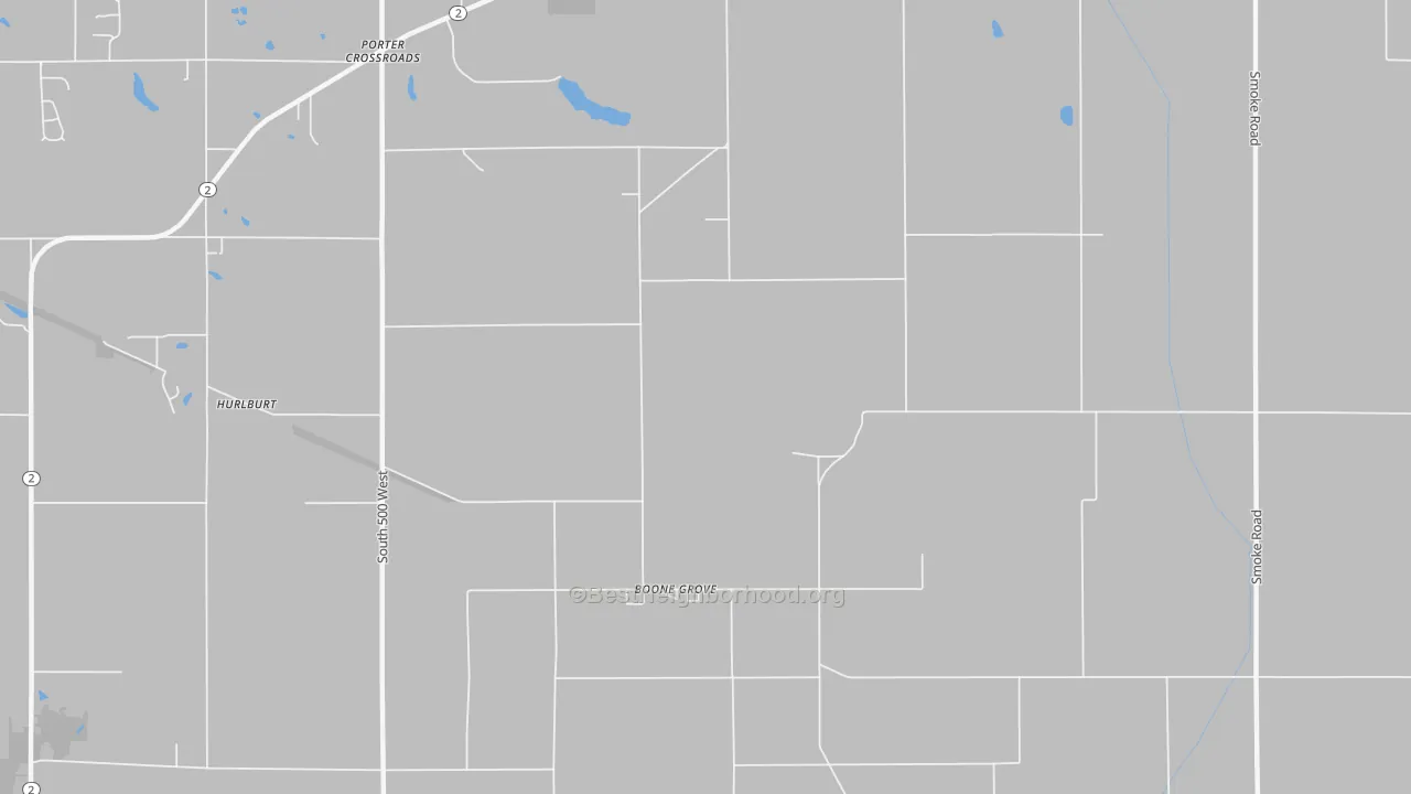 Transit Grade map of Boone Grove, IN