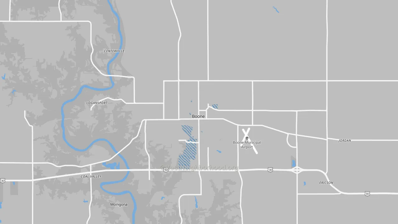 Transit Grade map of Boone, IA