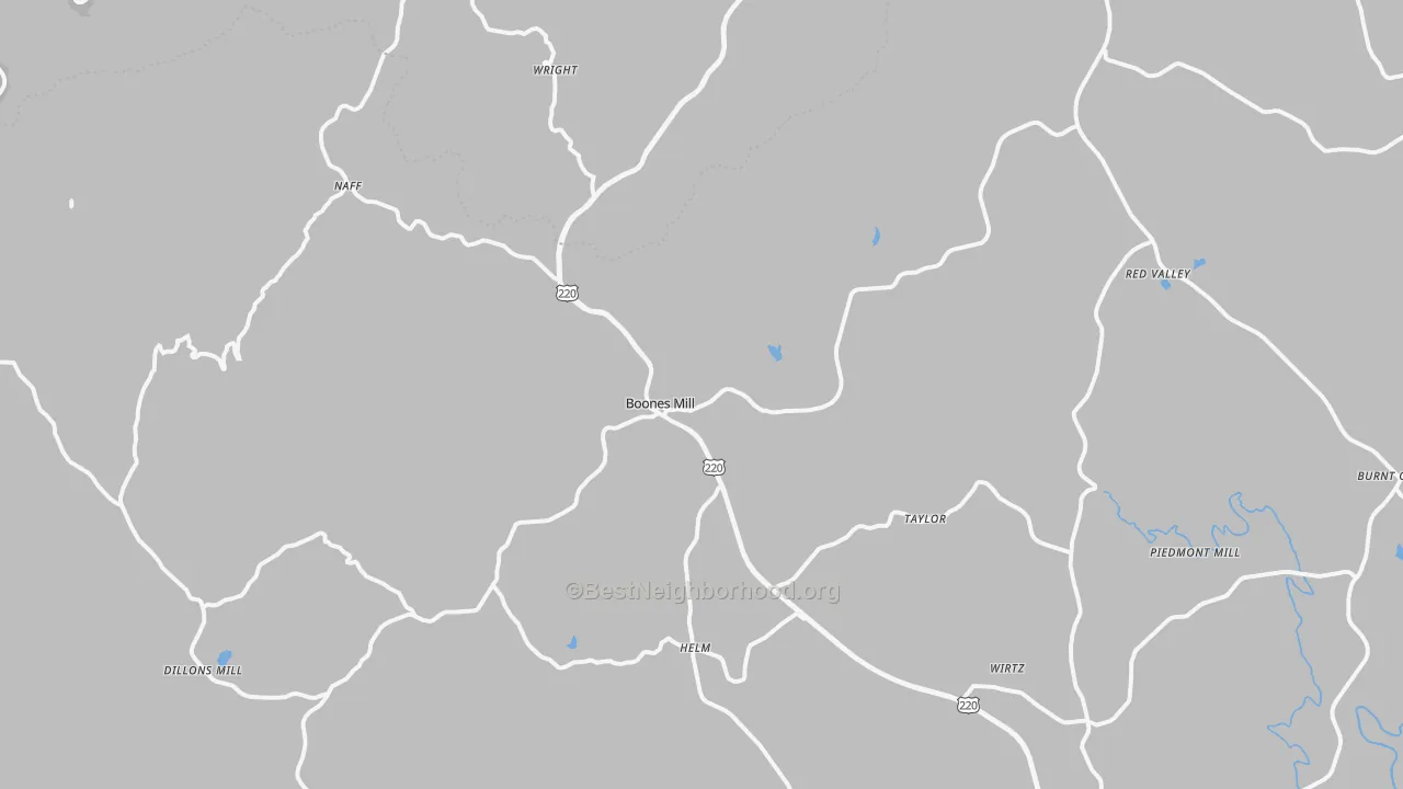 Transit Grade map of Boones Mill, VA