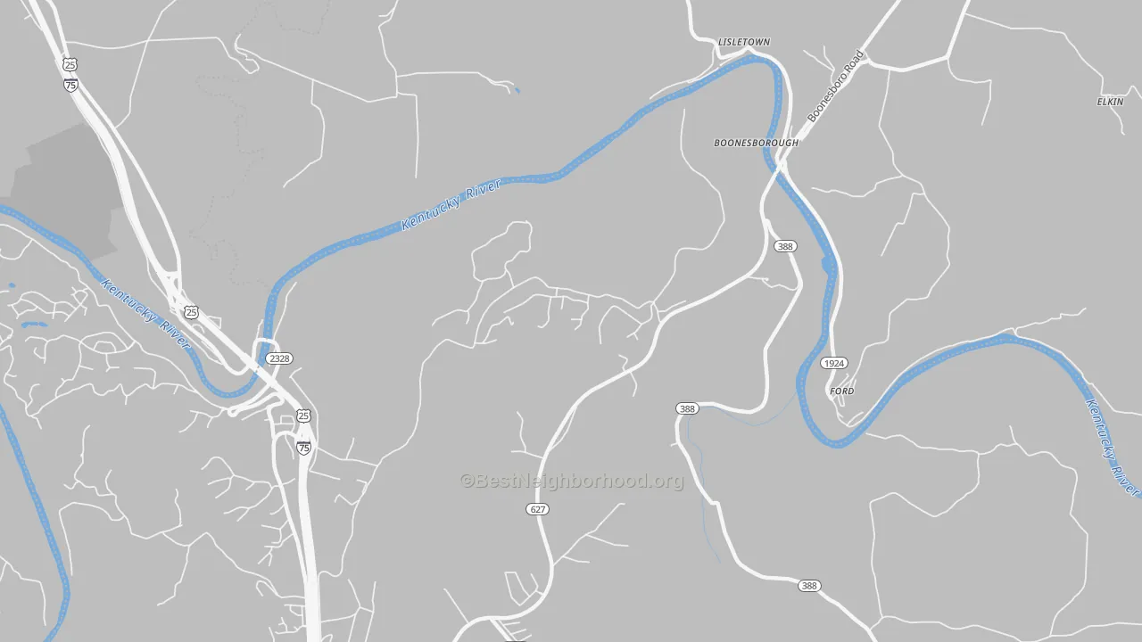 Transit Grade map of Boonesboro, KY
