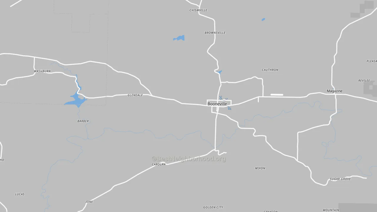 Transit Grade map of Booneville, AR
