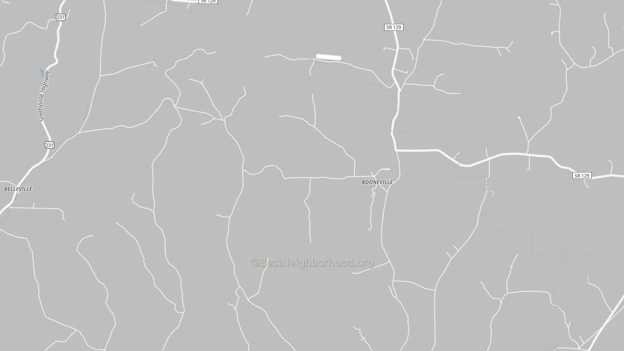 Transit Grade map of Booneville, TN