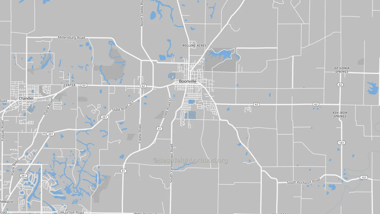 Transit Grade map of Boonville, IN