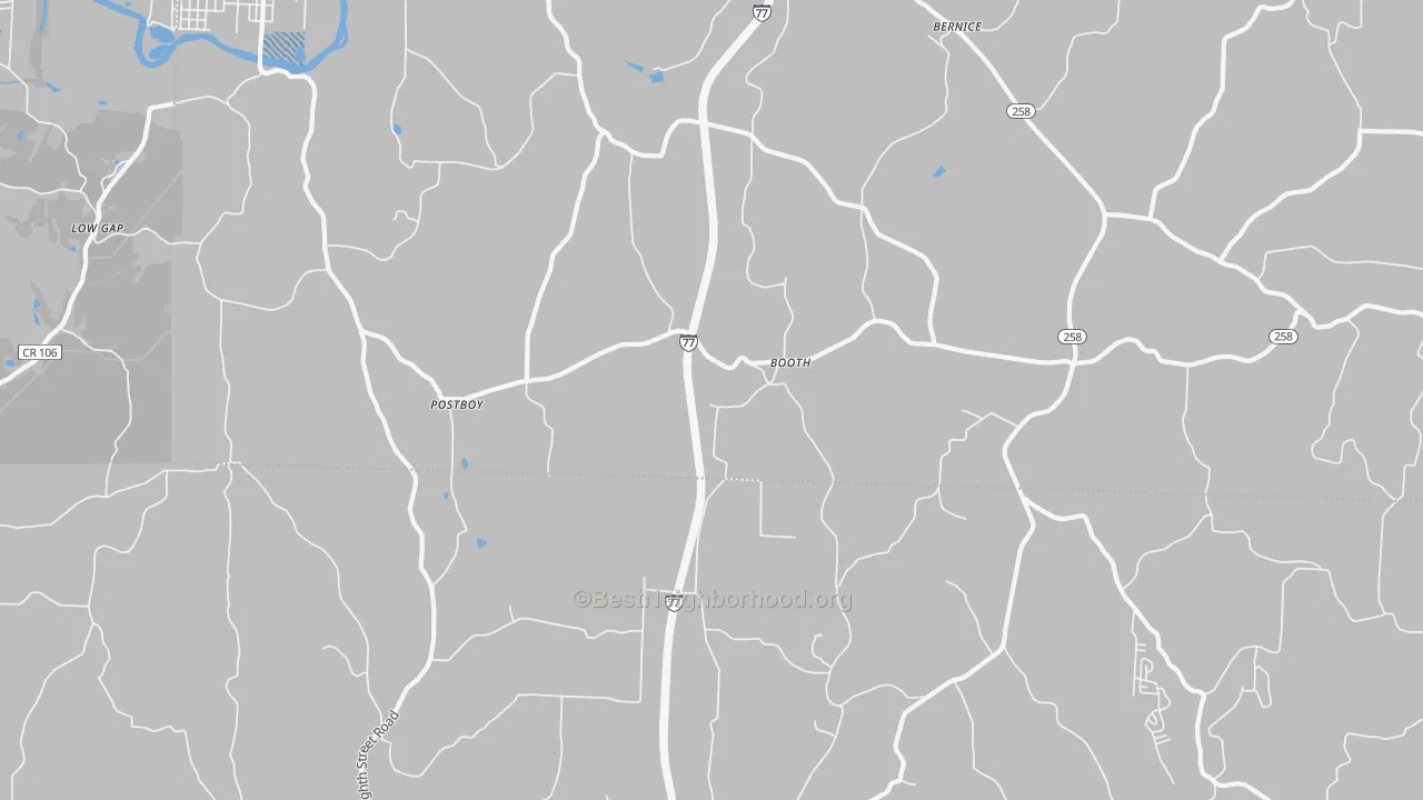 Transit Grade map of Booth, OH