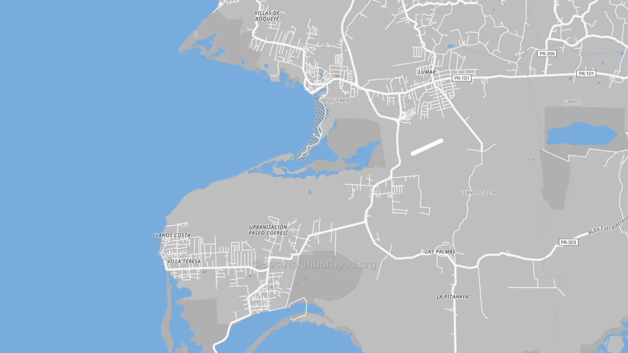 Transit Grade map of Boqueron, PR
