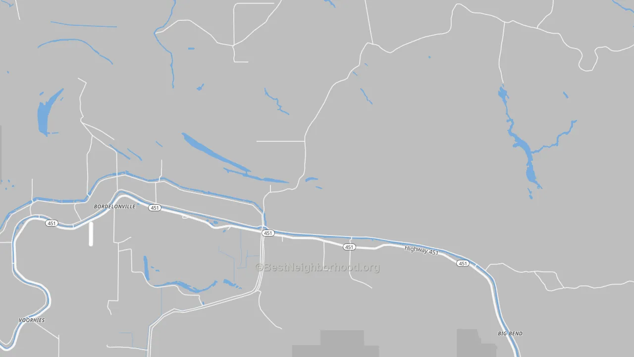 Transit Grade map of Bordelonville, LA