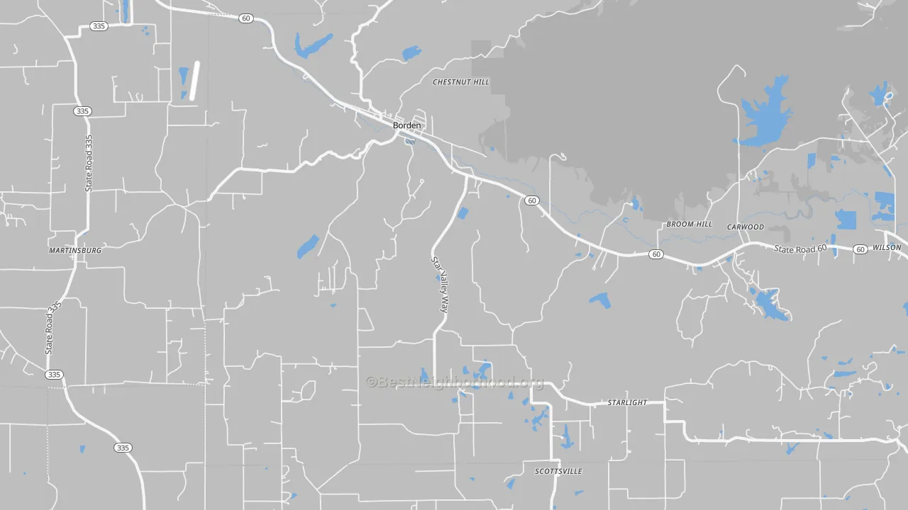 Transit Grade map of Borden, IN