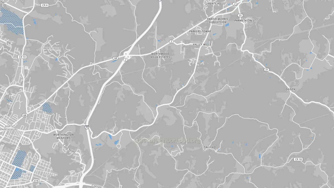 Transit Grade map of Boreman, WV