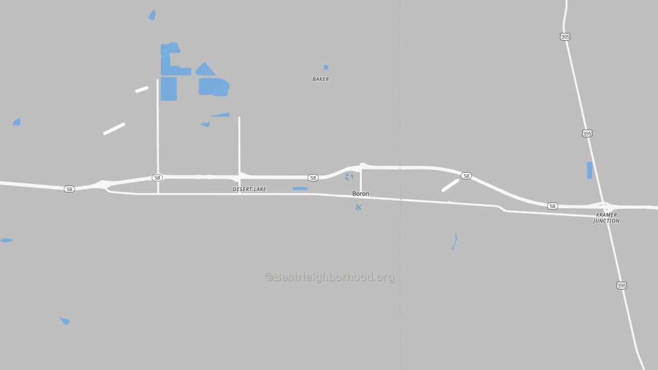 Transit Grade map of Boron, CA