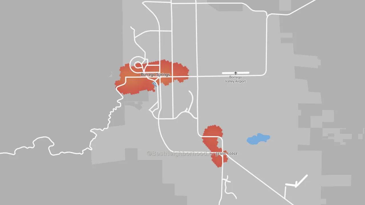 Transit Grade map of Borrego Springs, CA