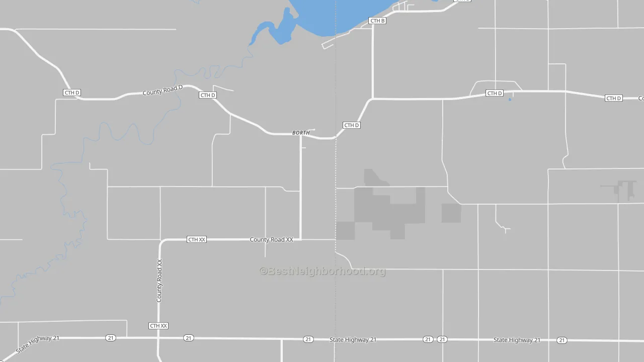 Transit Grade map of Borth, WI