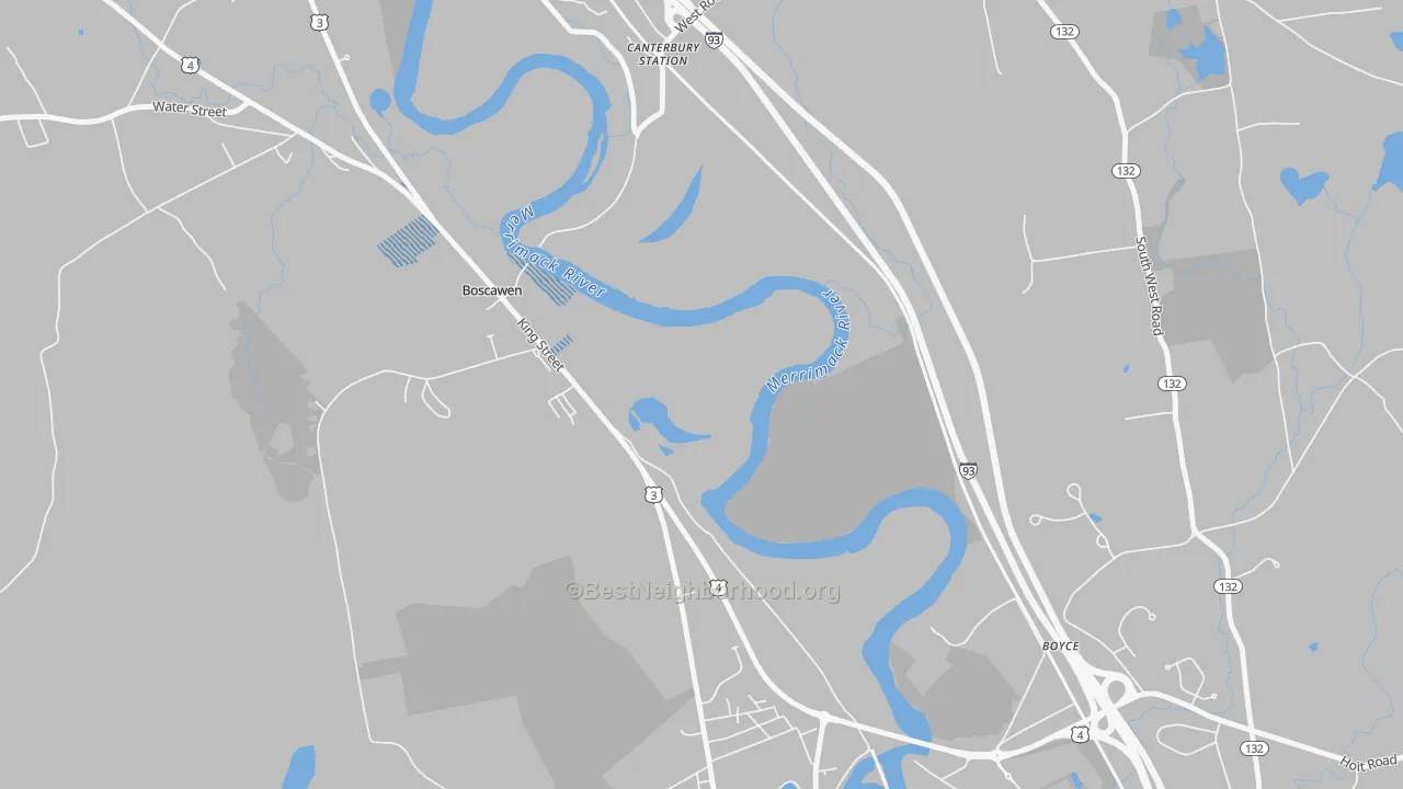 Transit Grade map of Boscawen, NH