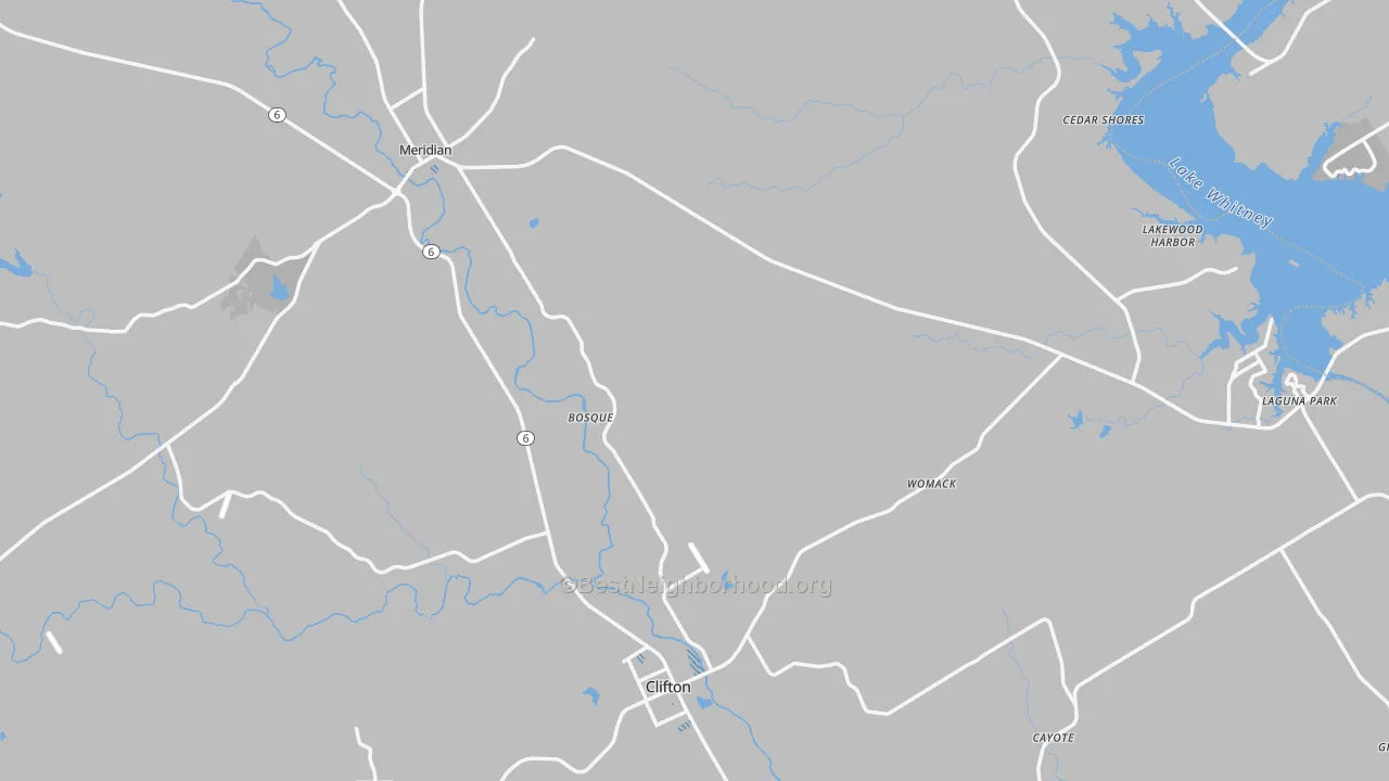 Transit Grade map of Bosque County, TX
