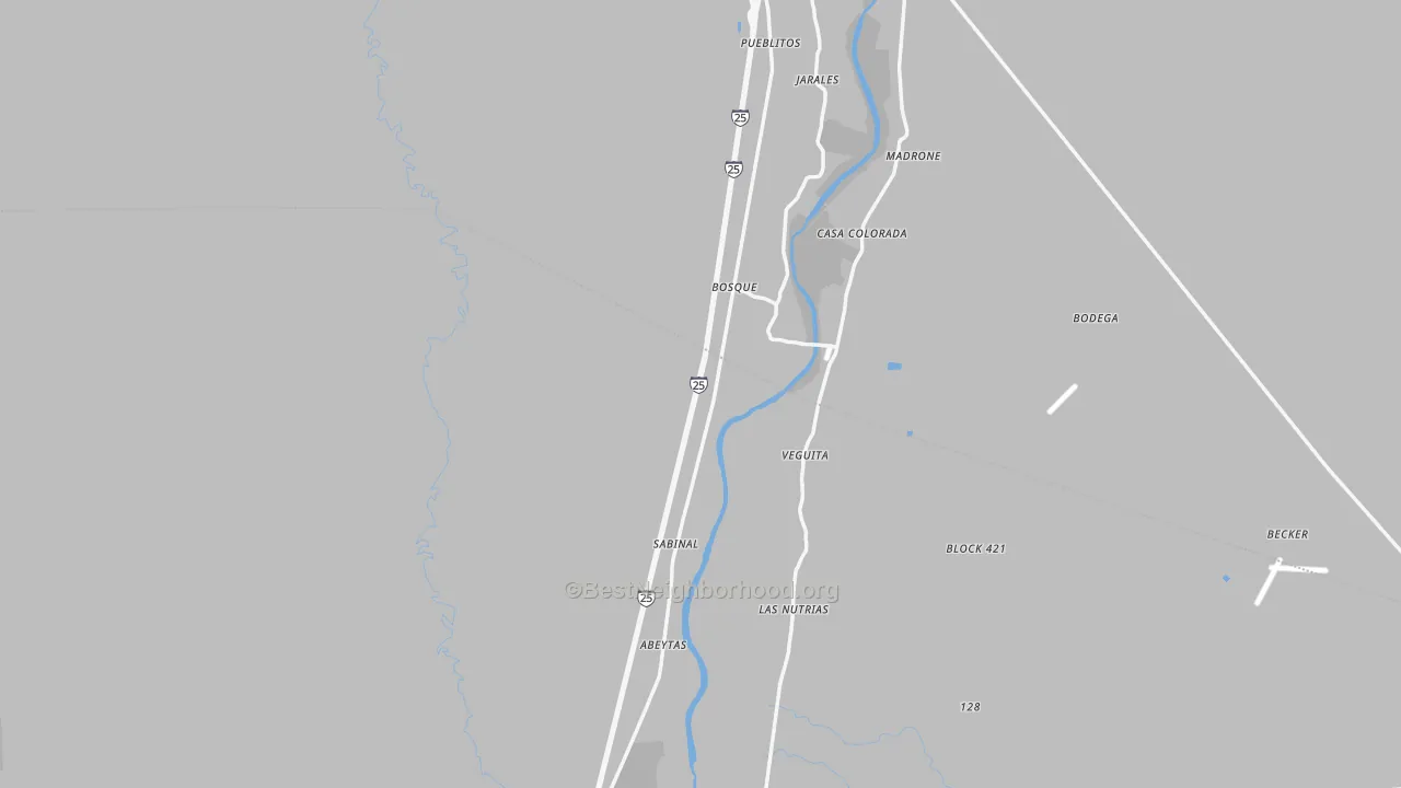 Transit Grade map of Bosque, NM