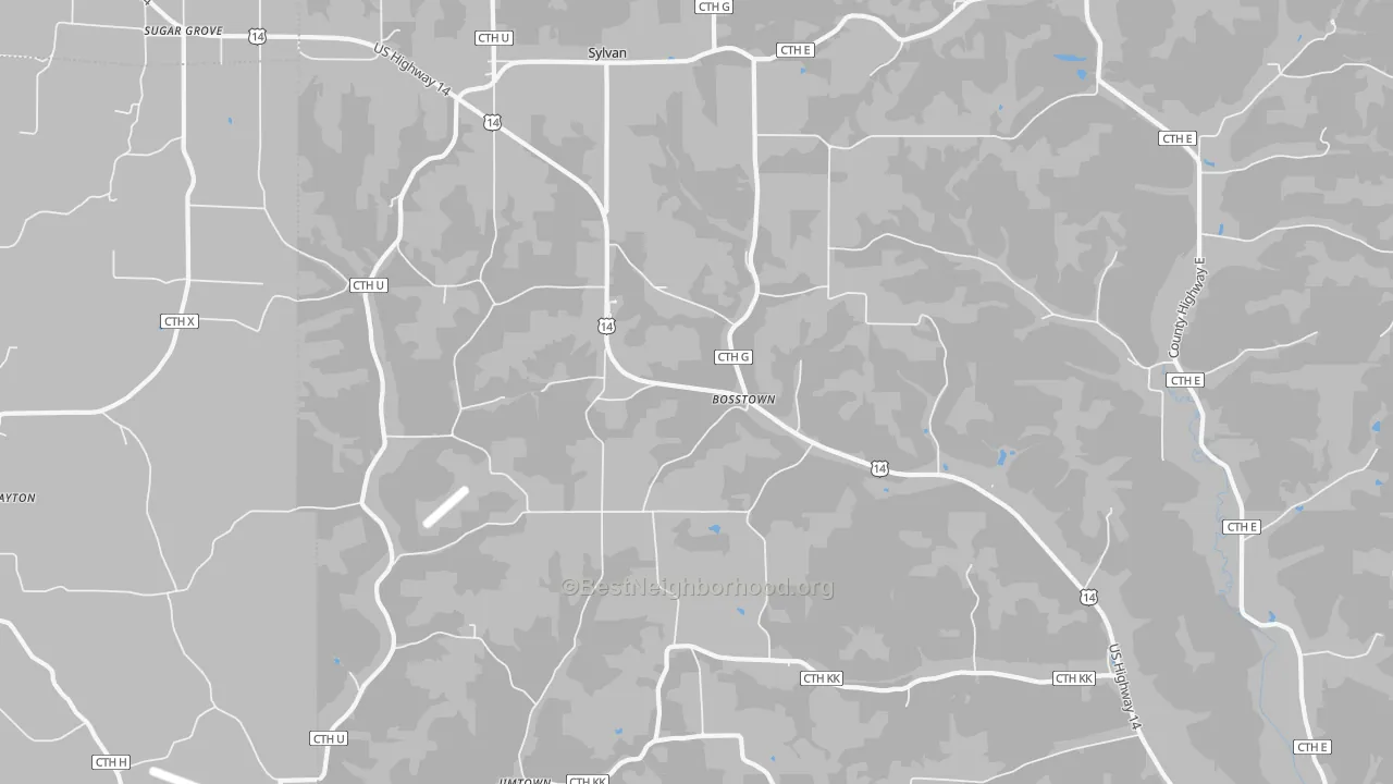 Transit Grade map of Bosstown, WI