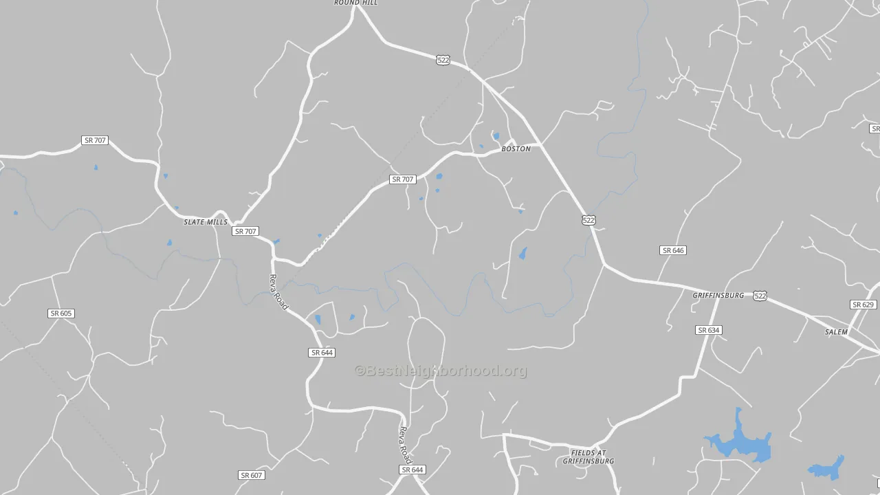 Transit Grade map of Boston, VA