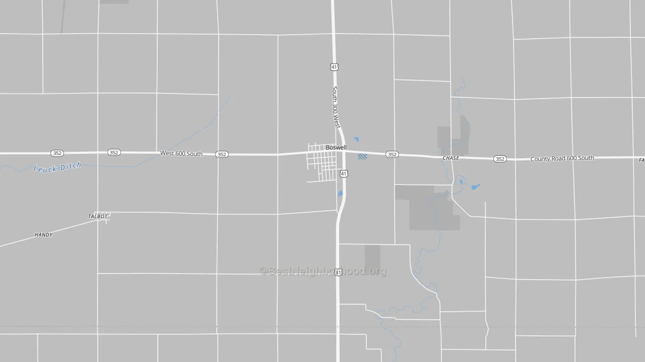 Transit Grade map of Boswell, IN