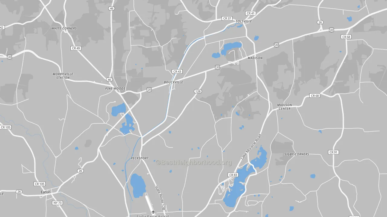 Transit Grade map of Bouckville, NY